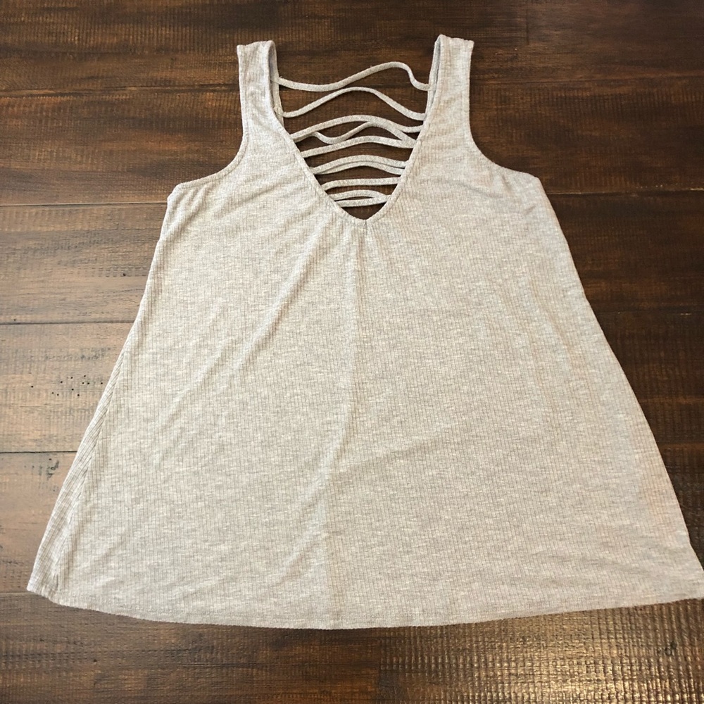 Grey Socialite ribbed tank top size small